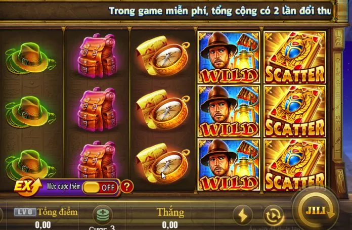 Màn hình trò chơi nổ hũ với hiệu ứng chiến thắng